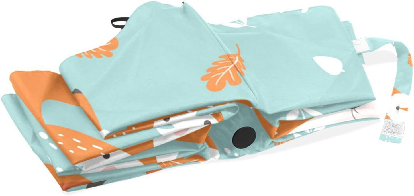 Automatic Umbrella One Touch Auto Open and Close Button Compact Travel Umbrella for Women Men Kid