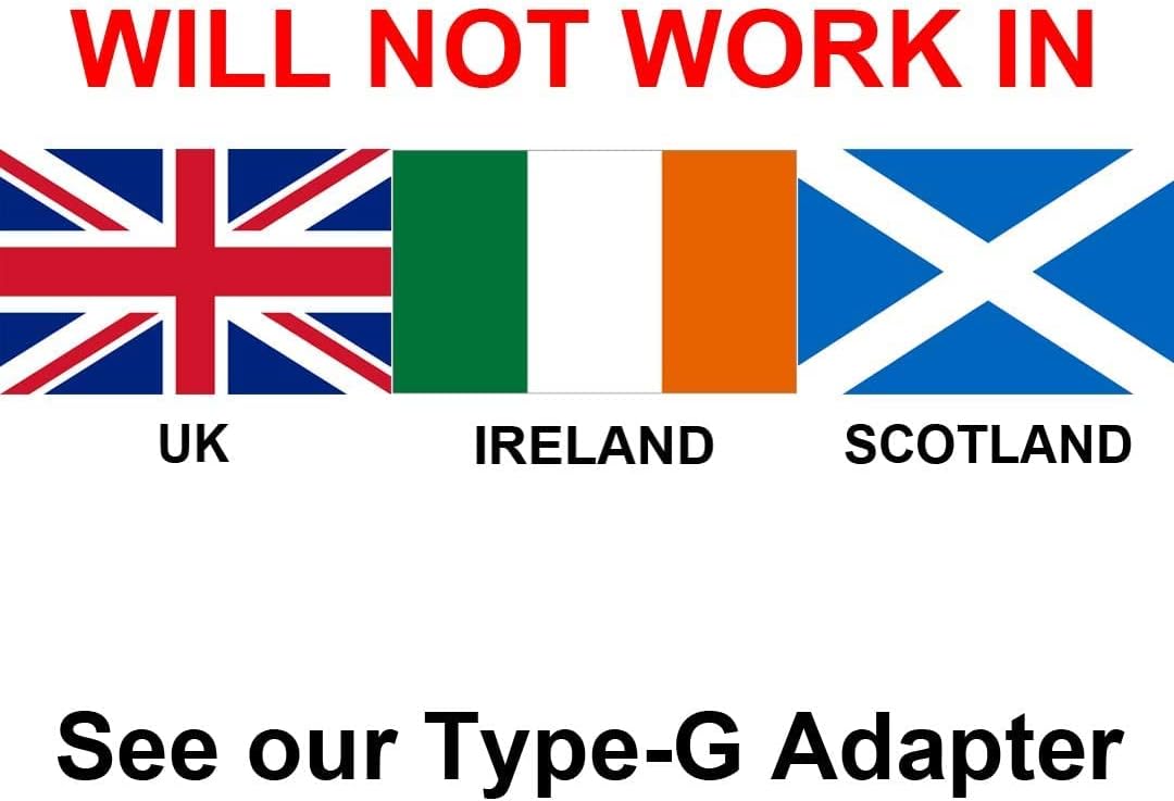 Ceptics Belgium, Finland, Spain Travel Adapter Plug - Type E/F - European - 2 In 1 - Light Weight - Perfect for Cell Phones, Chargers, Cameras and More (3 Pack)