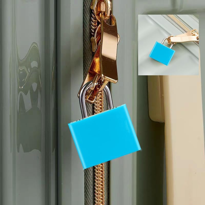 12 PCS Luggage Locks with Keys Padlock Metal Small Luggage Lock for Travel Bags, School Gym Locker, Toolbox - 23mm (6 Colors)