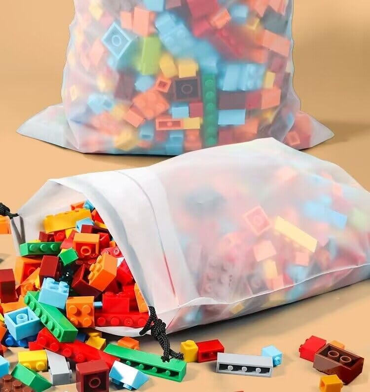 12pcs Transparent Shoe Bags for Travel 11.8in X 15.7in Protable Clear shoe bags for storage with rope,large drawstring bags for travel Men and Women