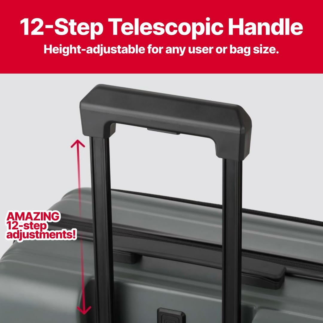 LEGEND WALKER LW 5524 Hardshell Expansion Front-openning, USB port,Cup-holder Spinner Luggage