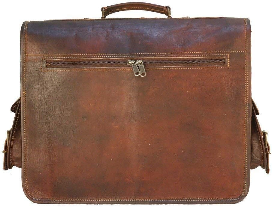 Leather Messenger Bag For Men, Vintage Handmade Laptop Briefcase and Shoulder Bag for Men, Business Satchel Office Bag