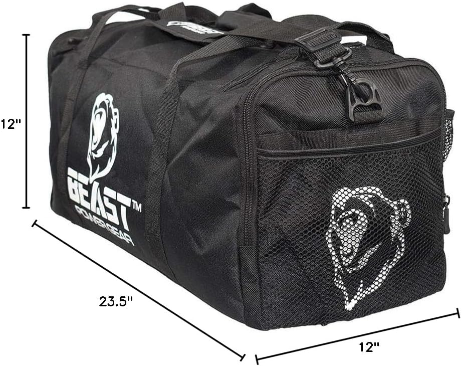 Duffle Gym Bag for Men & Women β Large Duffel Athletic Gym Boxing Bag with Shoes Compartment, Wet Pocket β Fitness,Workout,MMA,BJJ,Jiu Jitsu Gym Bag