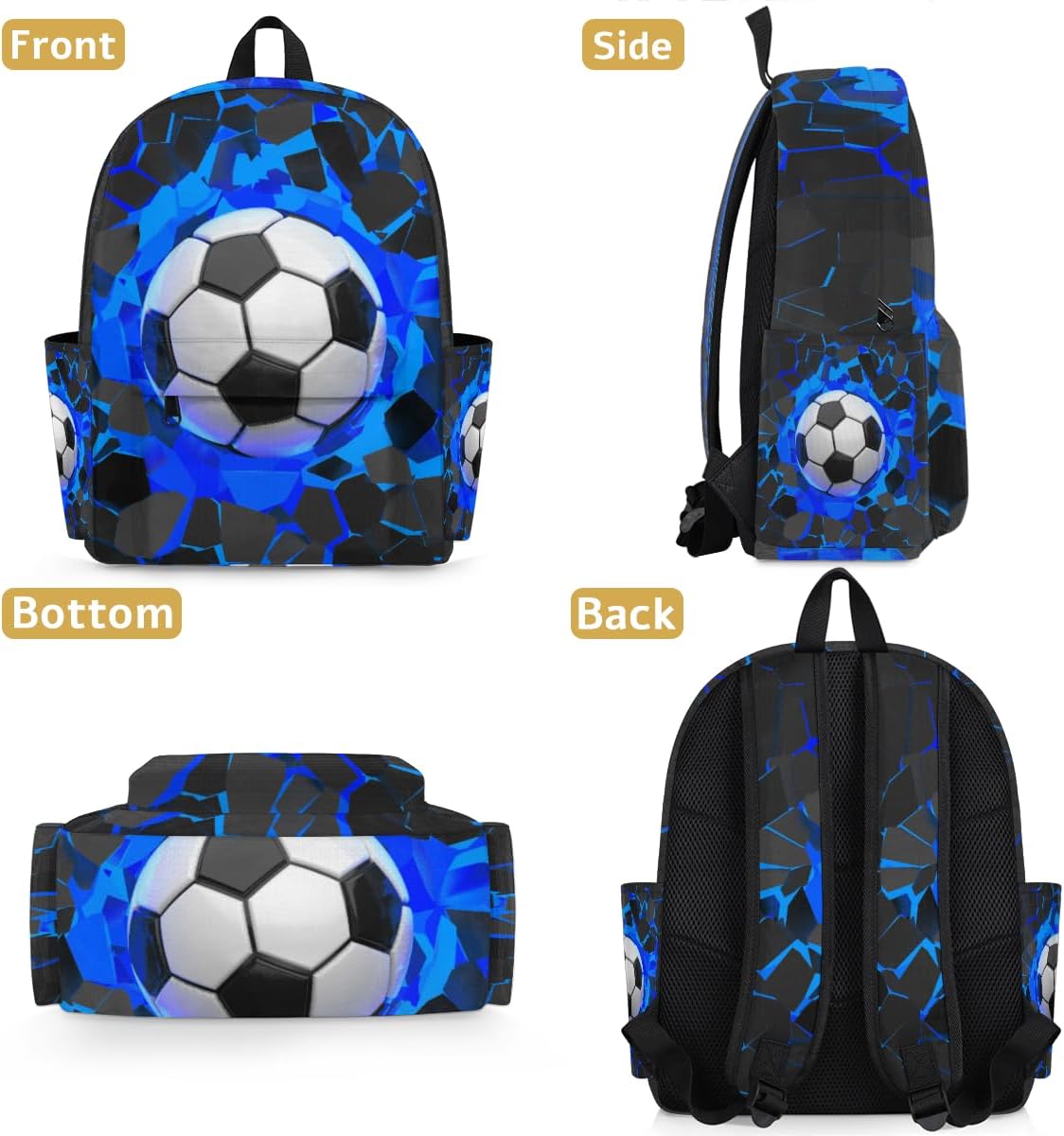Sport Football Ball Kids Backpack for Boys Girls Soccer Sport Preschool Toddler Backpack Kindergarten Nursery Bookbag Travel Children Lightweight School Bag
