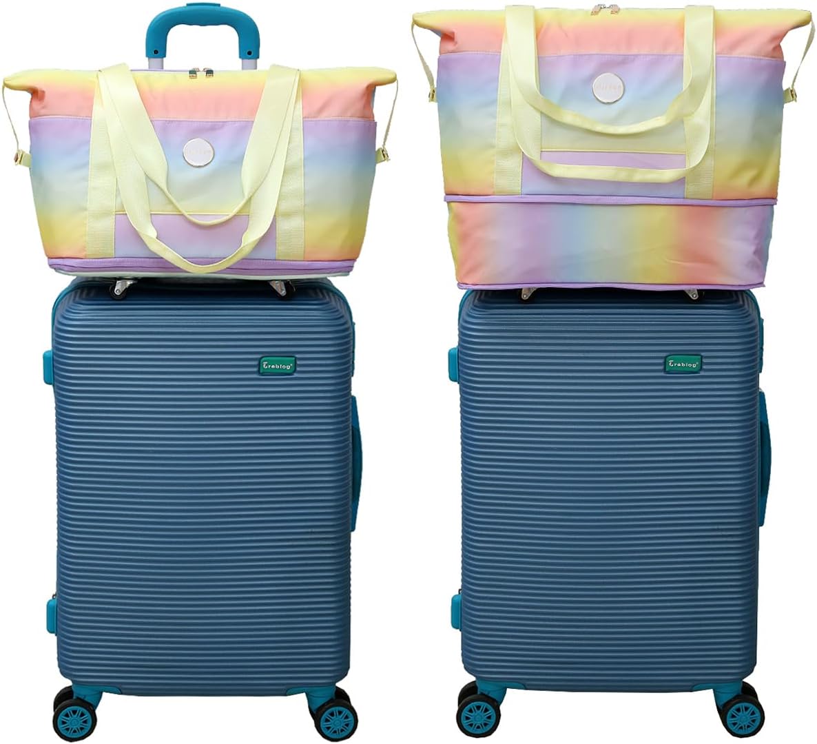 Large Travel Duffel Bag With Wheels Waterproof Lightweight, Sports Tote Gym Bag, Carry on Luggage with Dry&Wet Separation for Gym, Vacation