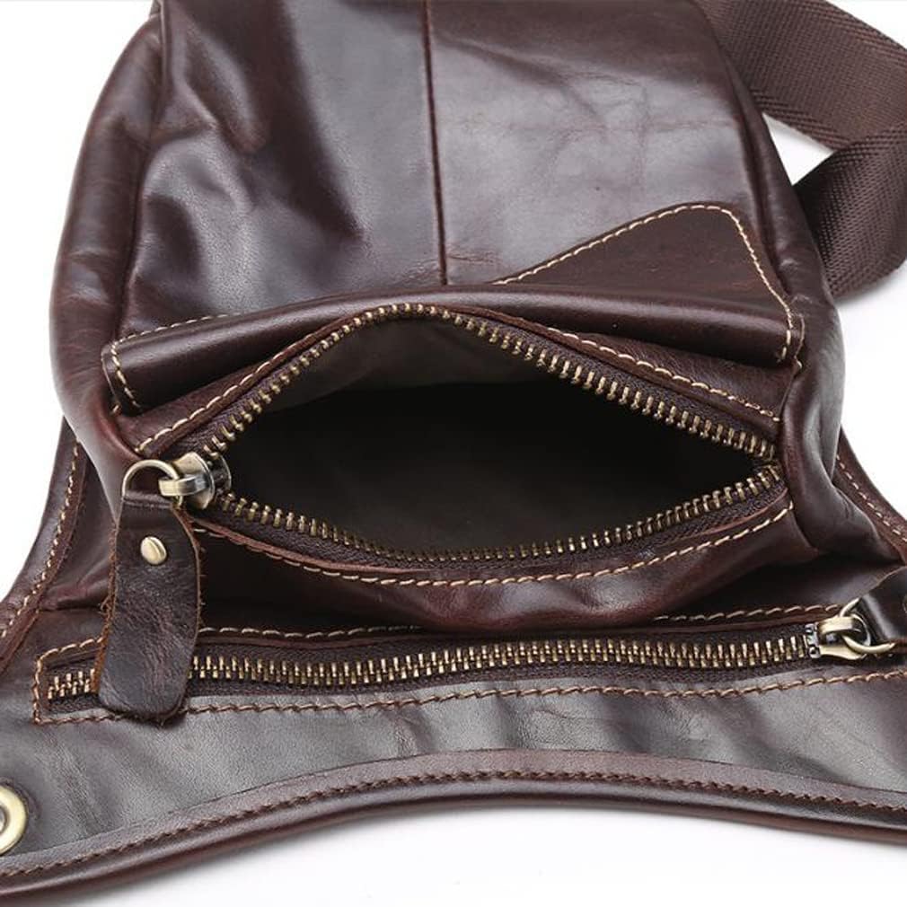 Leather Waist Pack Drop Leg Bag for Men Women Belt Bumbag Multi-Purpose Motorcycle Bike Outdoor Sports Tactical Cycling Riding Hiking Camping Pouch