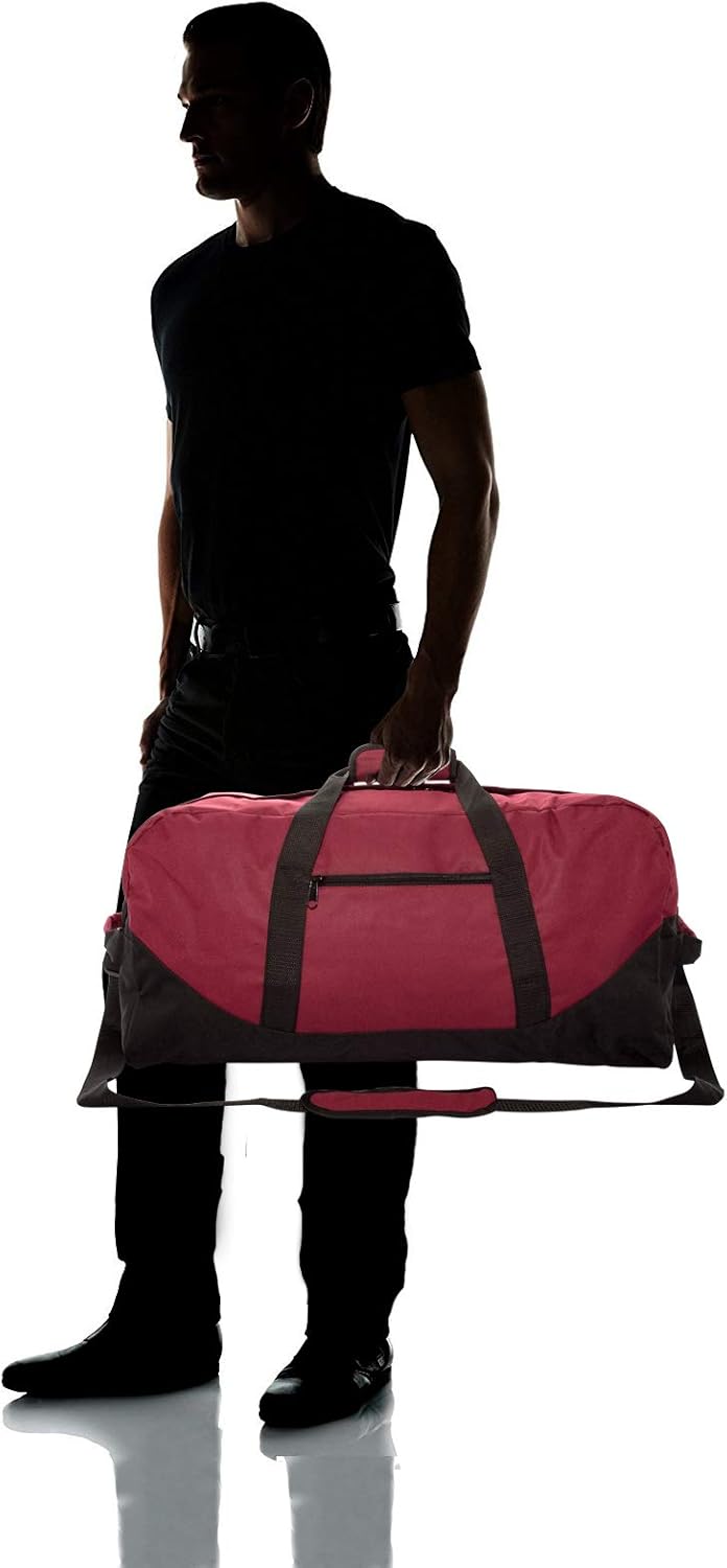 DALIX 25" Big Adventure Large Gym Sports Duffle Bag (Black Grey Navy Blue Red Camo)