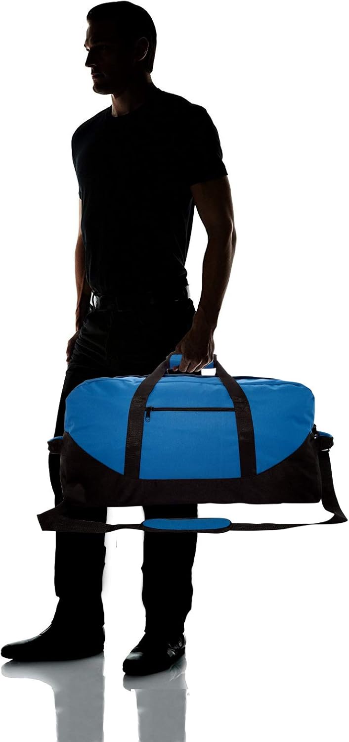 DALIX 25" Big Adventure Large Gym Sports Duffle Bag (Black Grey Navy Blue Red Camo)