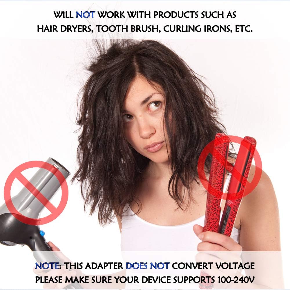 Ceptics Turkey, Egypt, Iceland Travel Adapter Plug - Type C - Europe - 2 In 1 - Light Weight - Perfect for Cell Phones, Chargers, Cameras and More