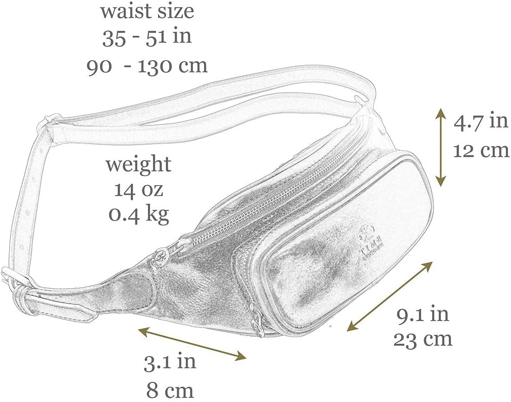 Leather Waist Pack | Belly Bag | Waist Bag| Leather Belt Bag | Leather Fanny Pack Handmade in Italy – Time Resistance