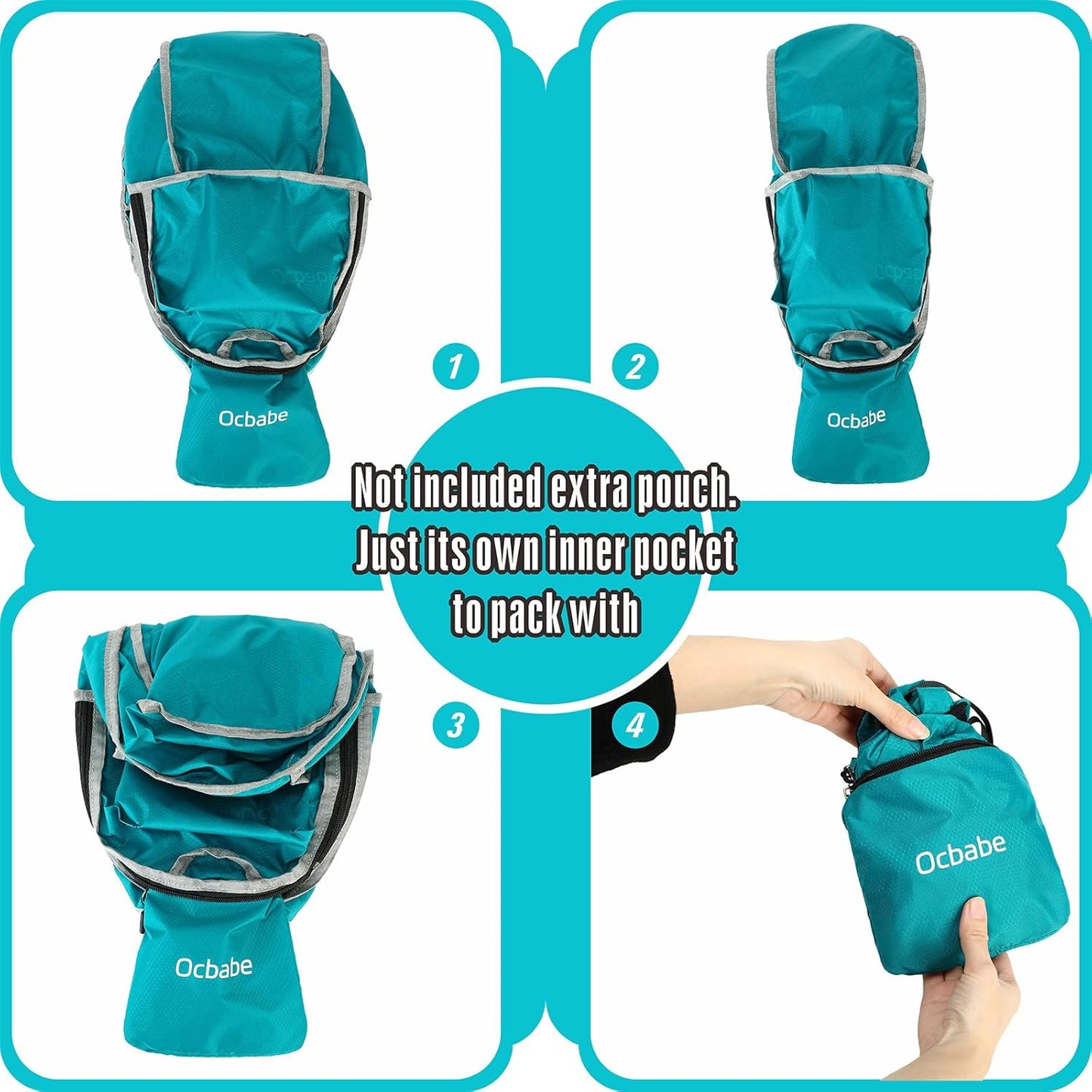 15L/25L Small Packable Lightweight Backpack Hiking Daypack Water Resistant Foldable Outdoor Camping Travel Bag for Women Men