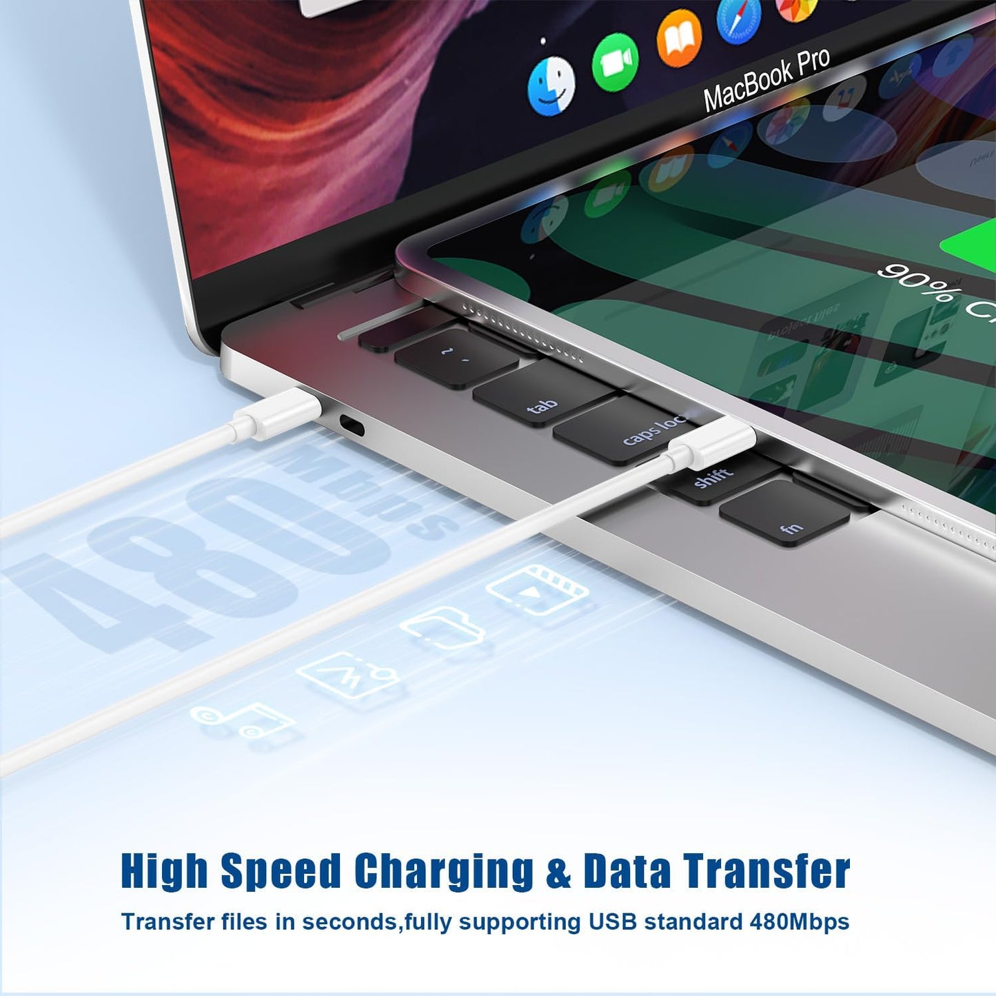 10ft iPhone 17 16 15 Charger, 2Pack 45W USB C Fast Charging Block and Long Type C to C Cable Cord,Wall Plug Adapter Cube Brick for Apple iPhone 17 Pro Max/17 Air/16e/16 Pro/15 Plus/iPad,Samsung Galaxy