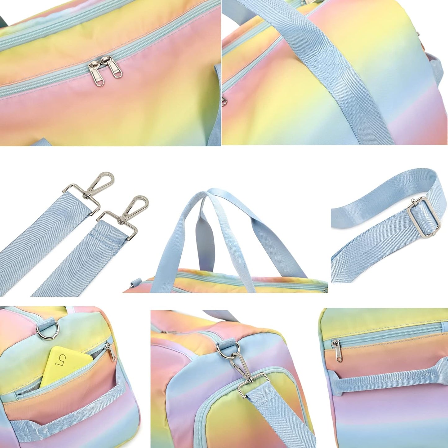 KARRESLY Sports Gym Bag for Women or Men Travel Duffel Bag with Wet Pocket and Shoes Compartment for Training Swim Yoga(3-Pink) free size