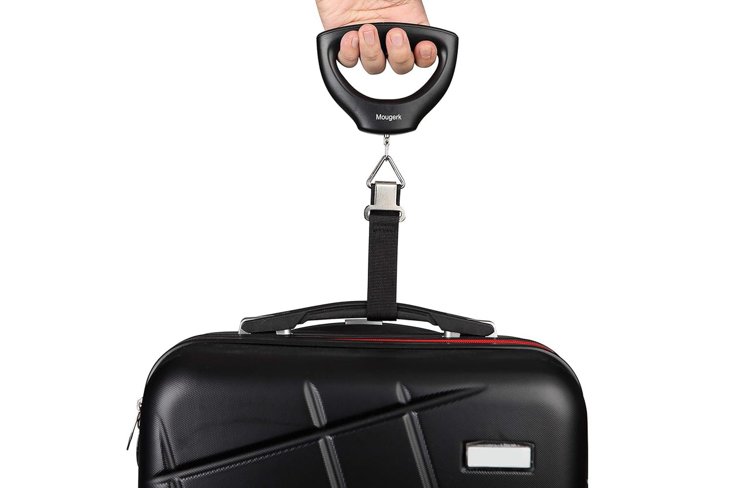 110lb 50kg Portable Digital Hanging Luggage Weight Scale Postal Scales, 2 AAA Batteries (Not Included) (Black)