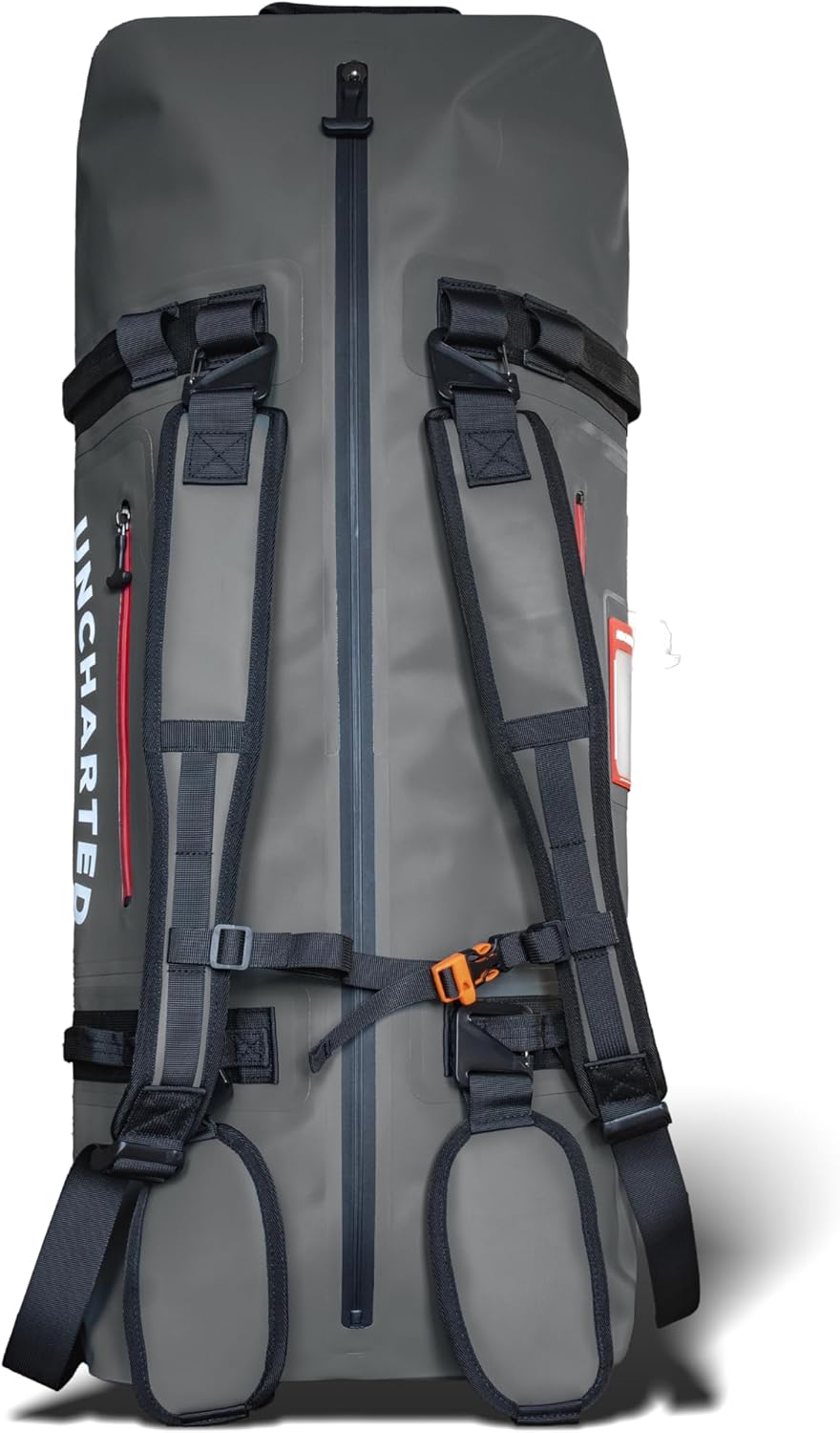 Uncharted Supply Co. The Vault Waterproof Duffel Bag - Airtight bag with Backpack Straps, Carry-On Size, Perfect for travel, boating, camping, recreation. (Gunmetal, 100L)