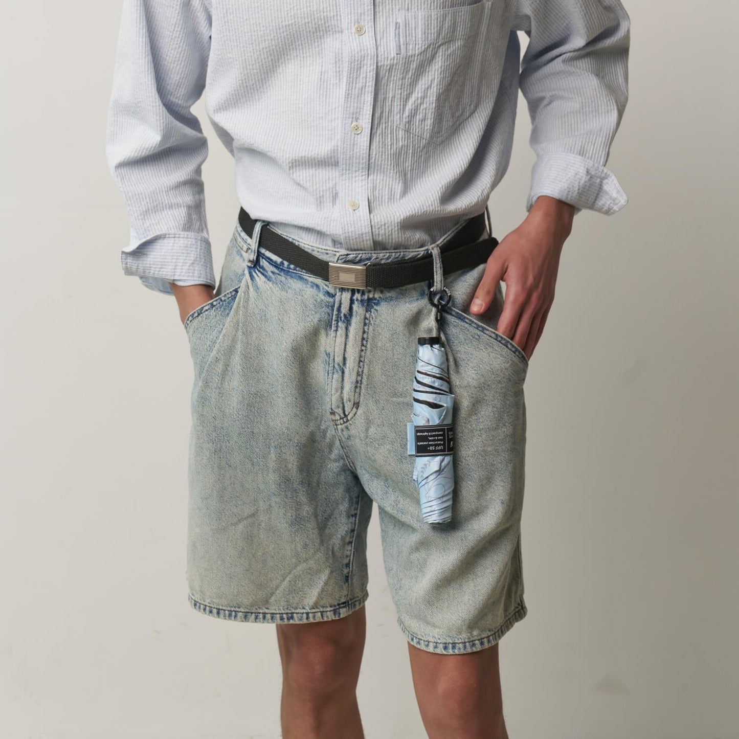 WHITE SANDS MOJA Ultralight Travel Umbrella Compact, Foldable, UPF 50+ Sun Protection LUNOA