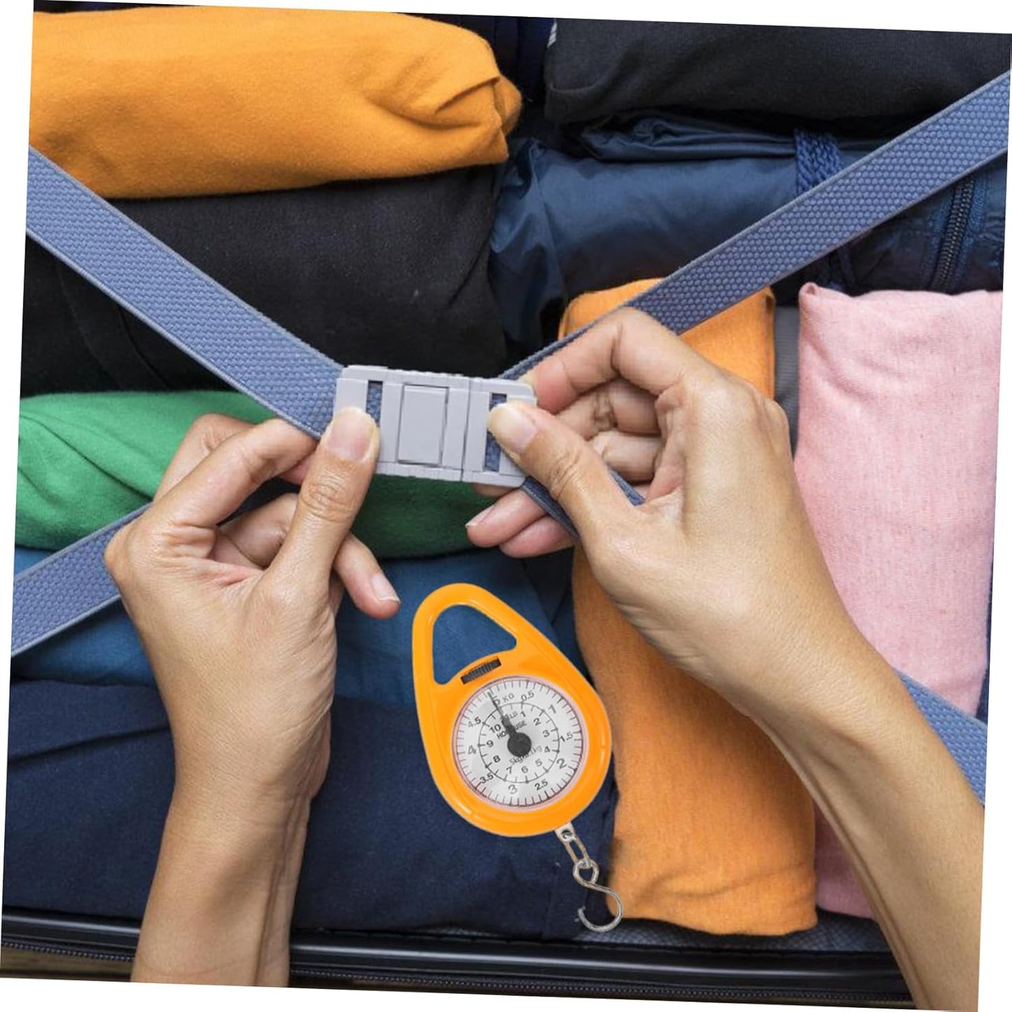 Mini Spring Balance Scale Luggage Scale for Travel Portable Design and Built Hook for Accurate Measurement