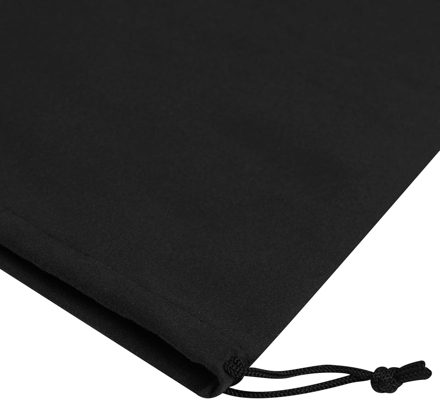 Premium Microfiber Drawstring Bags (Set of 5) – Multipurpose Travel Storage Pouches for Cords, Toiletries, Jewelry, Shoes – Durable Organizer with Strong Drawstring Closure (Black, 8 x 11 Inches)