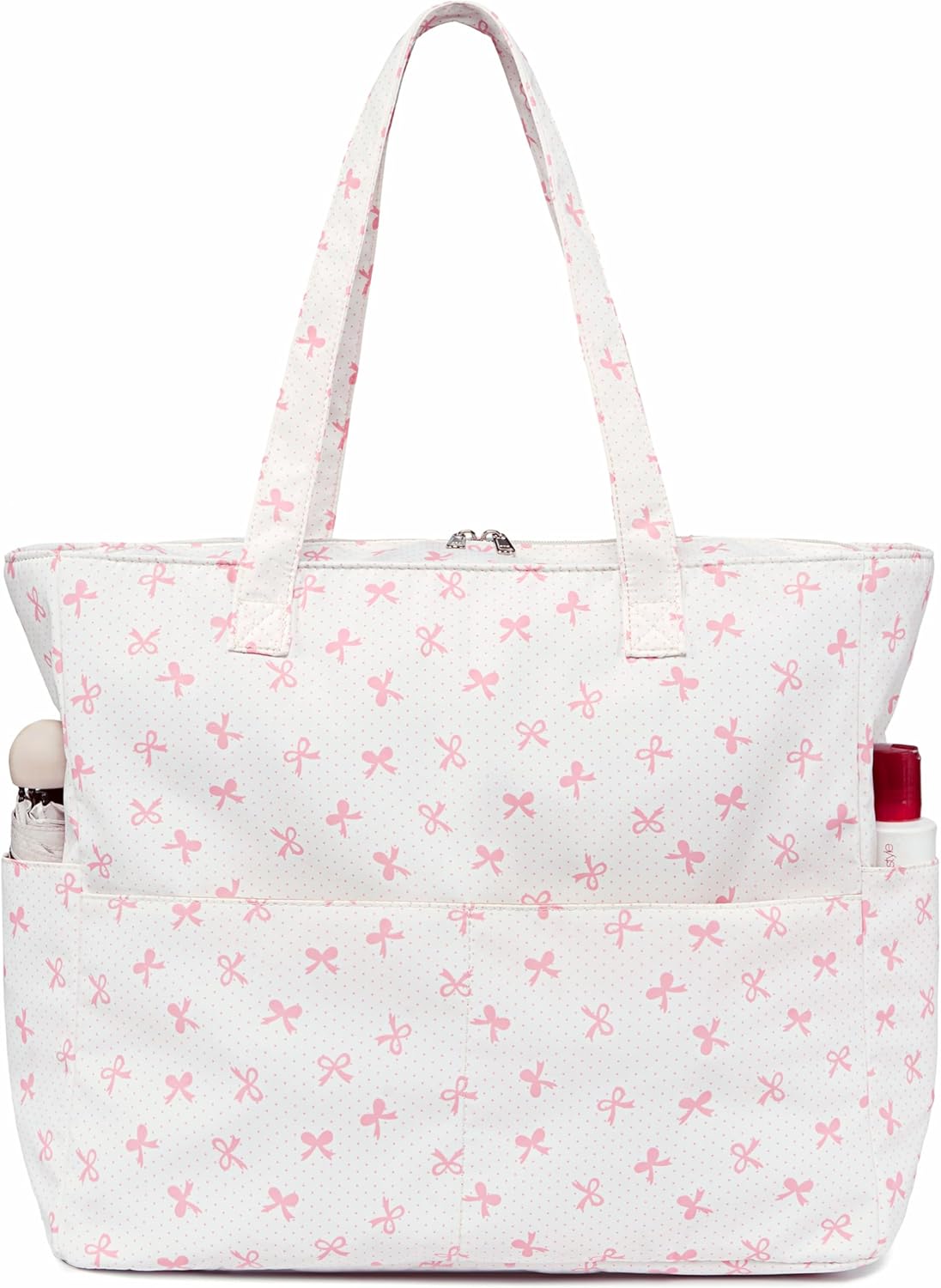 LEDAOU Large Beach Tote Bag Women Waterproof Sandproof Zipper Beach Tote Bag for Pool Gym Grocery Travel with Wet Pocket