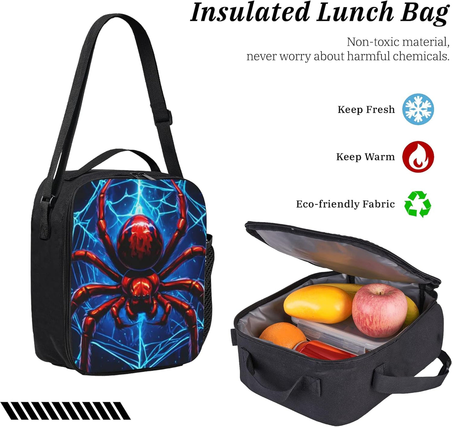 Halloween Kids School Backpack Set with Lunch Bag & Pencil Case 17 Inch Large Capacity School Bag Bookbag for Boys Girls