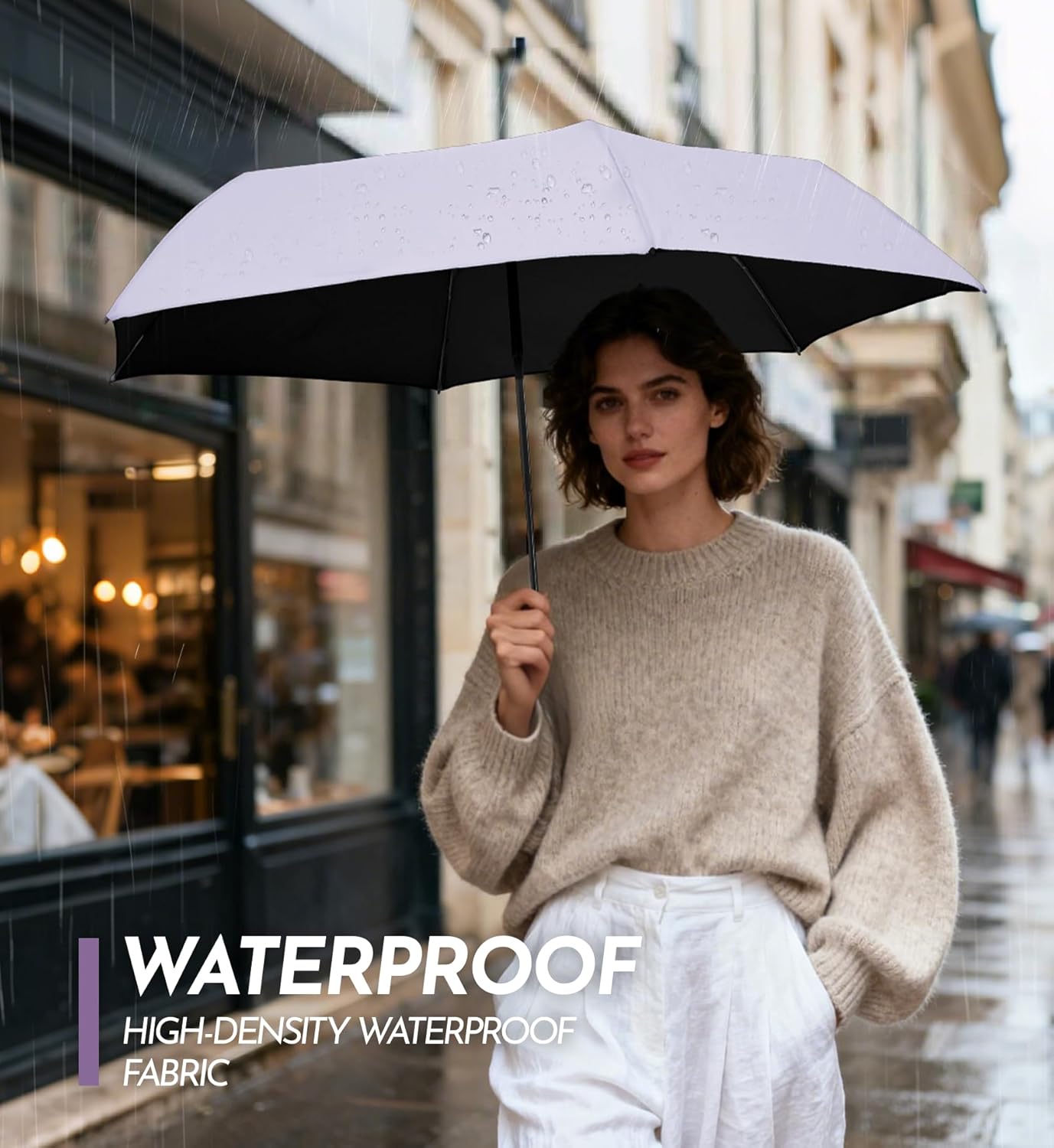 Travel Mini Umbrella Compact Small & Lightweight, UV Rain Protection, Pocket-Sized Folding Umbrellas with Quickdraw & Case for Men Women & Kids Backpack