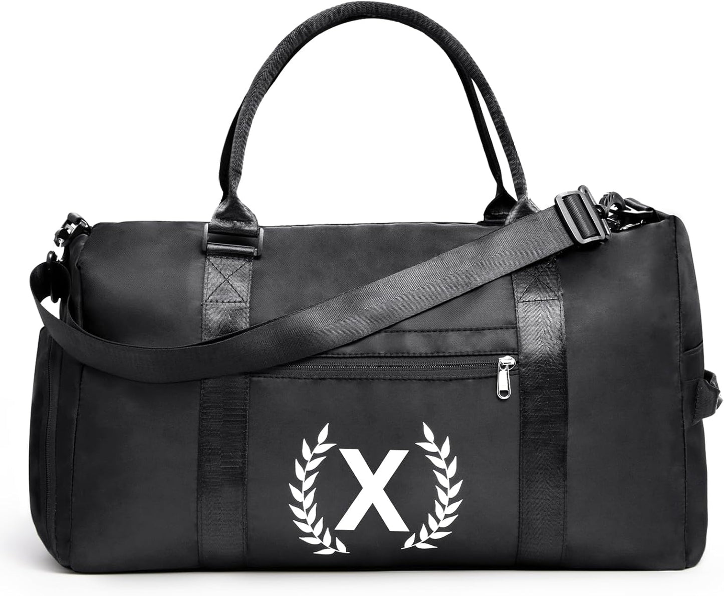 Gifts for men - Gym Bag for Men - Fitness Workout Sports Travel Duffle Bag with Wet Pocket & Shoes Compartment Father's day, Birthday or Anniversary for Men (Jet Black, X)