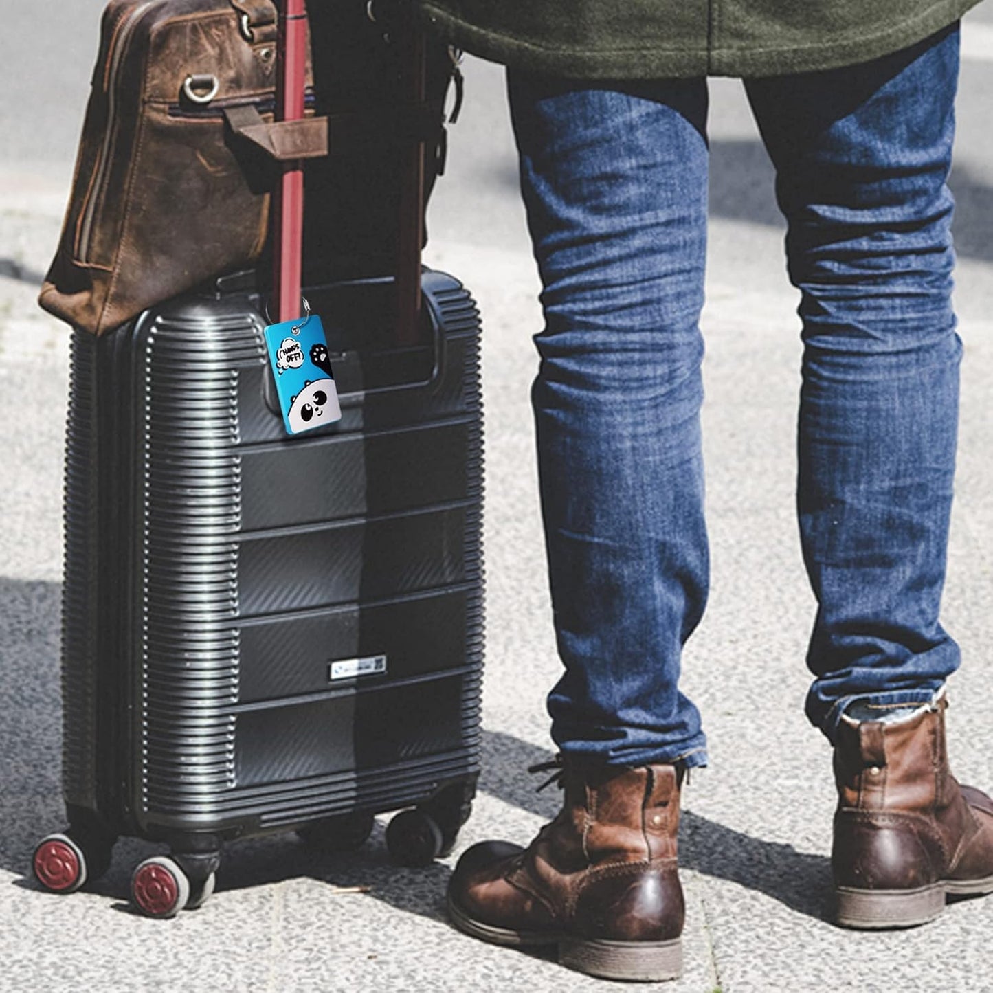 1pcs 2303 Bright Silicone Luggage tag (Blue)