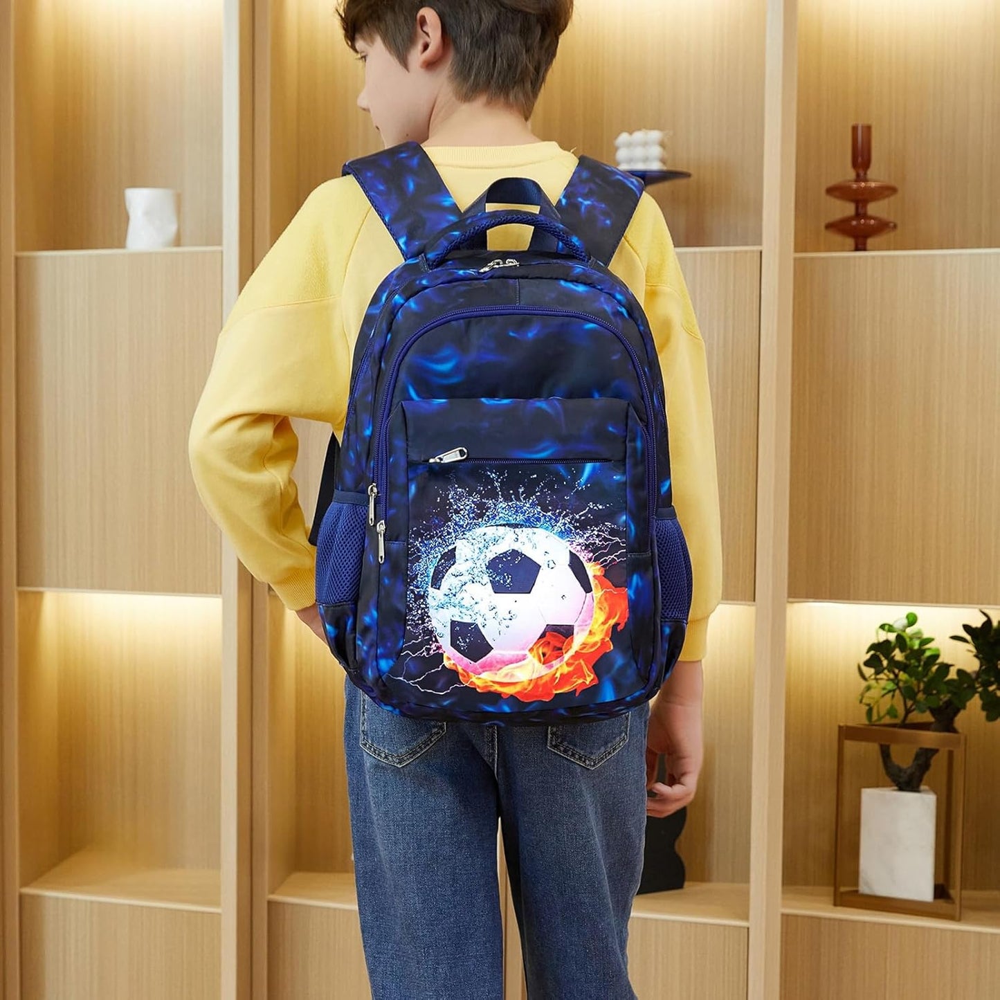 LEDAOU School Backpack for Boys Girls Kids Bookbag Elementary Primary Middle School Bag Travel Back Pack for Ages 6-14