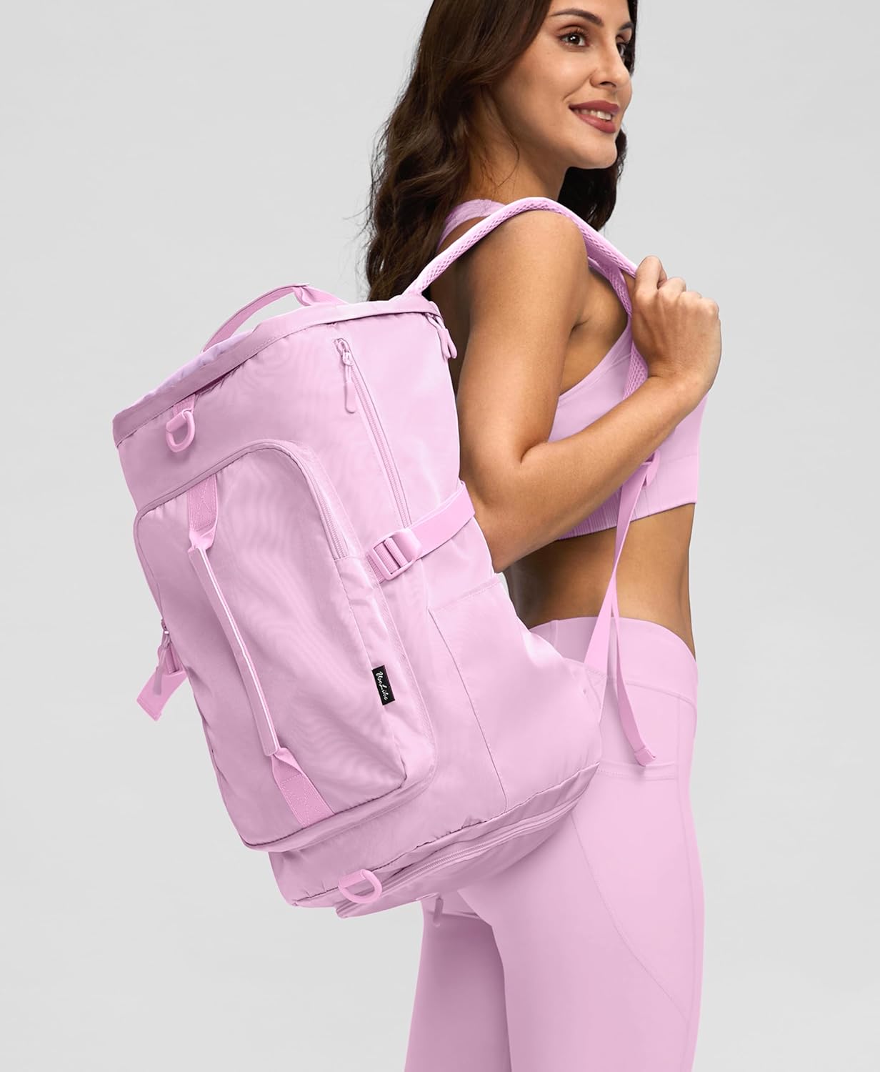 Gym Bag for Women with Shoe Compartment and Wet Pocket Convertible Gym Backpack workout Duffel Bag Multiple Pockets 30L