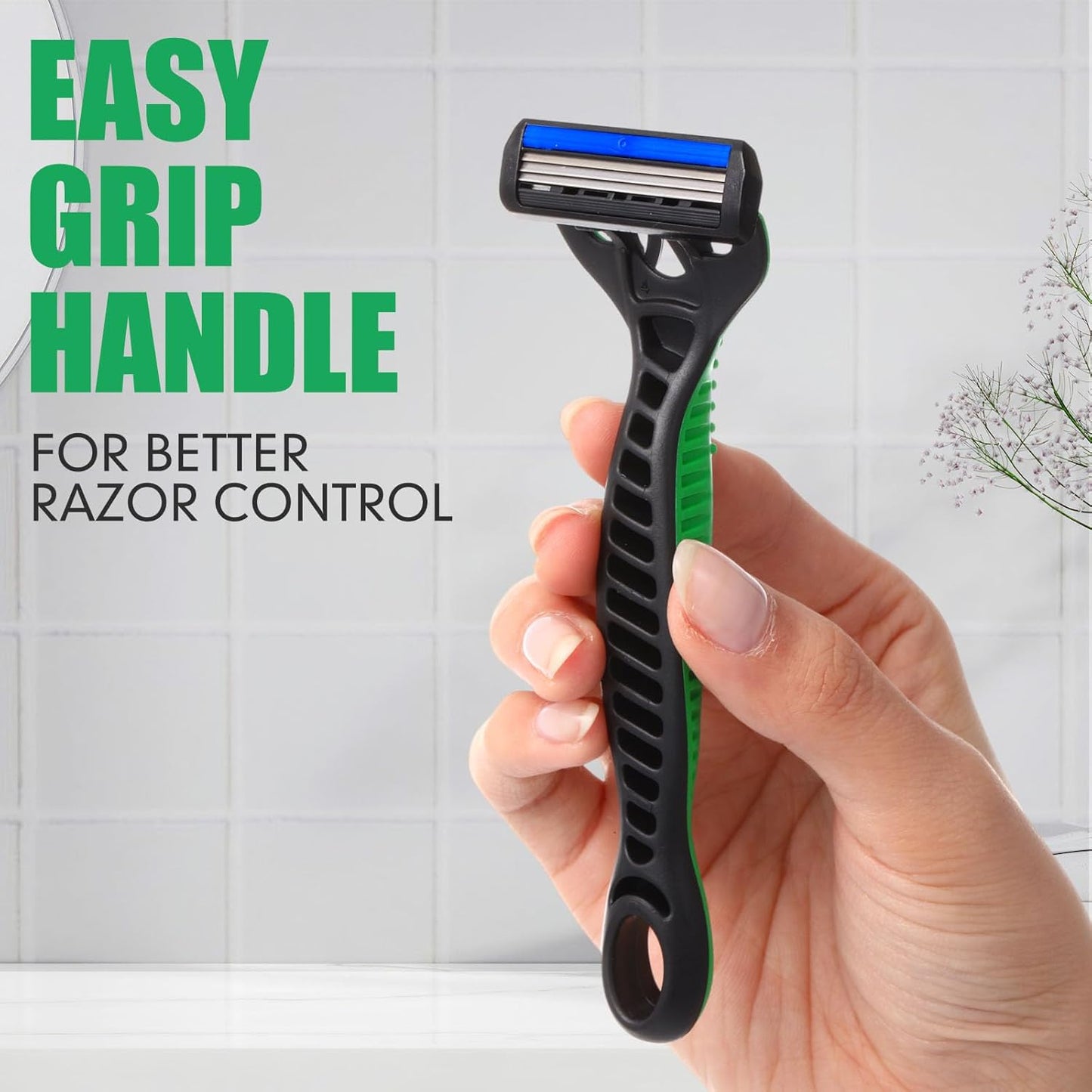 12 Pcs Mens Disposable Razors Bulk 3 Blade Sensitive Head Shaving Razors for Men Travel Hotel Spa Christmas Party Gift
