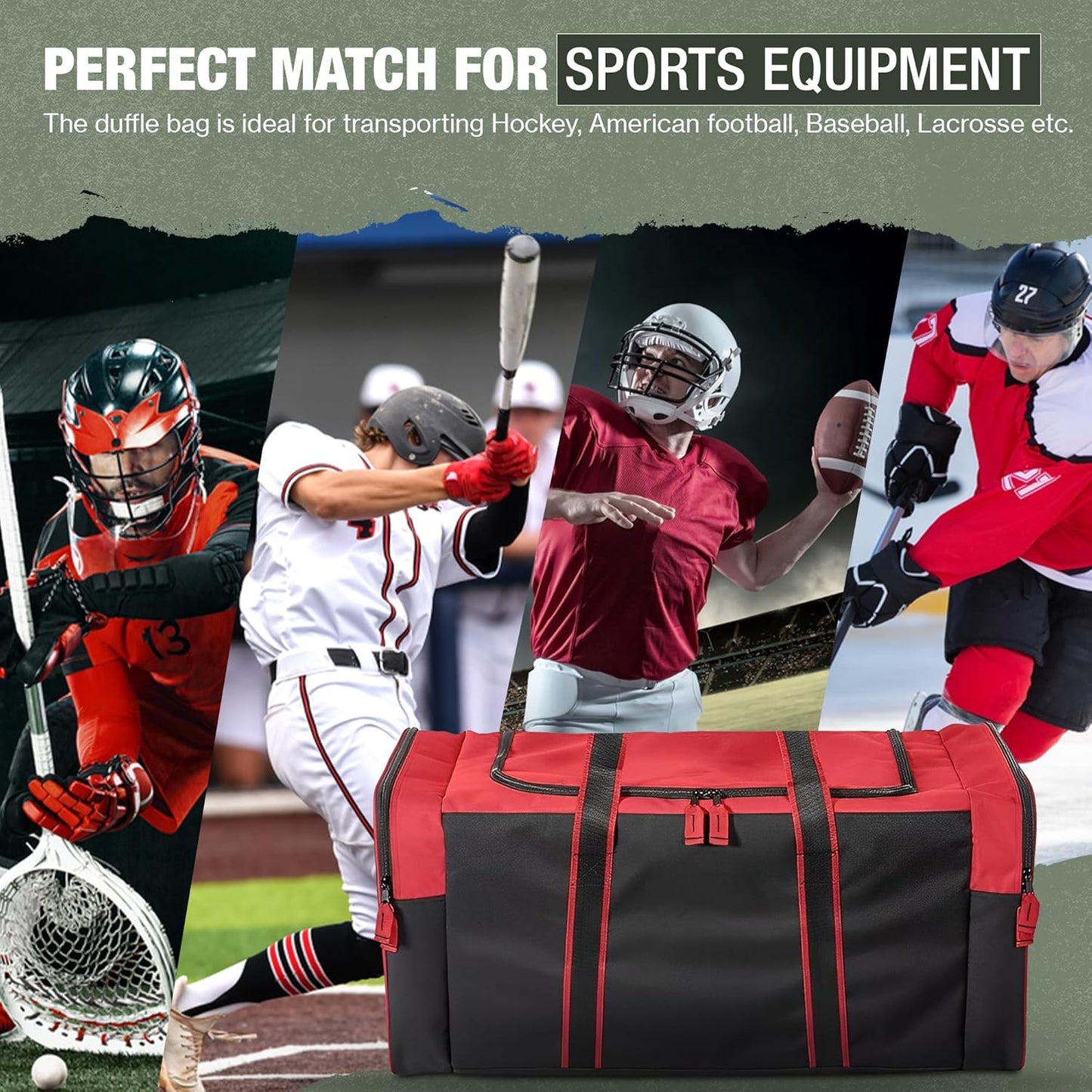 Jetstream Heavy Duty Multi Pocket Durable Sports Gym Equipment Travel Duffel Bag