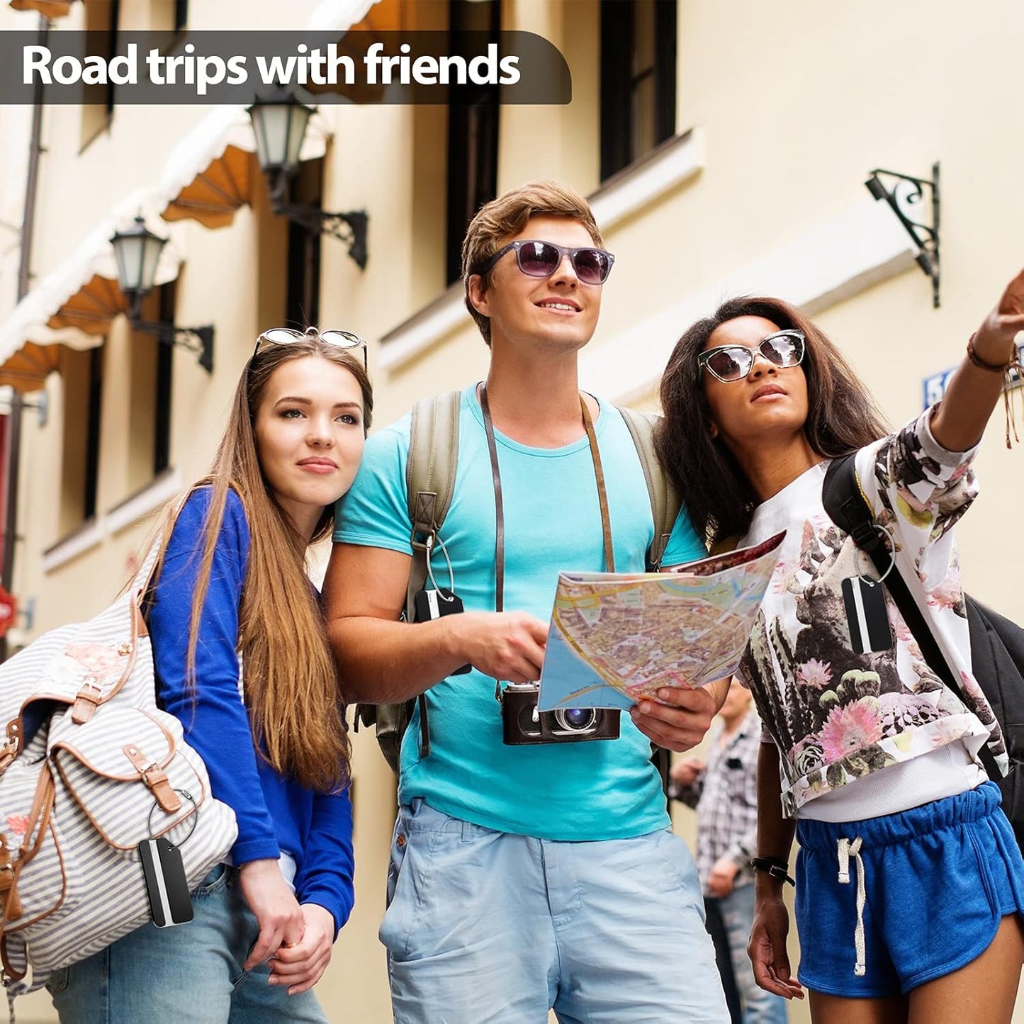 12 Pieces Luggage Tags Business Card Holder Aluminum Metal Travel ID Bag Tag for Suitcases Travel Luggage Baggage Identifier(Black)