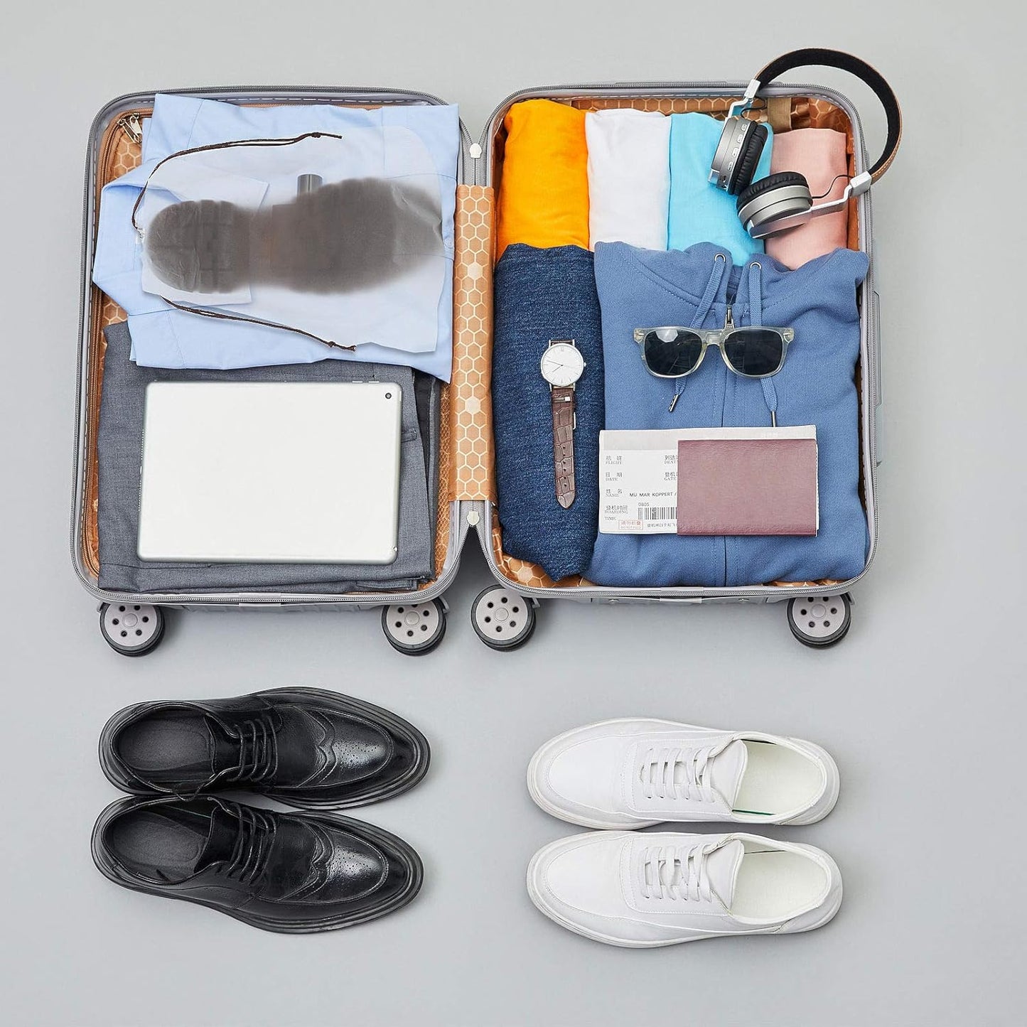 150 Pack 11.8 x 15.7 Inch Drawstring Bags, Travel Shoe Bags with Drawstring, Large Shoes Storage Organizers Pouch with Rope, Translucent Shoe Bags for Travel, Thickness 5 mil