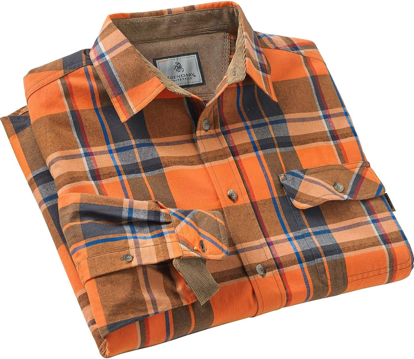 Legendary Whitetails Men's Flannel Shirt Long Sleeve Button Down 100% Cotton