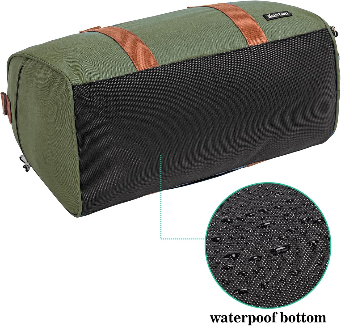 Kuston Sports Gym Bag with Shoe Compartment&Wet Pocket,Travel Duffel bag,Weekend Bag,Workout Bag Suitable for Men and Women