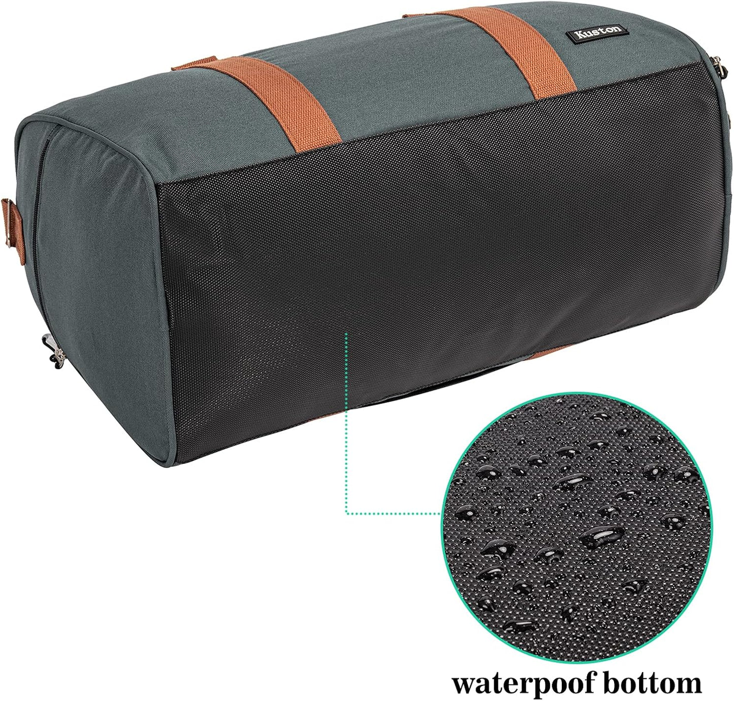 Kuston Sports Gym Bag with Shoe Compartment&Wet Pocket,Travel Duffel bag,Weekend Bag,Workout Bag Suitable for Men and Women