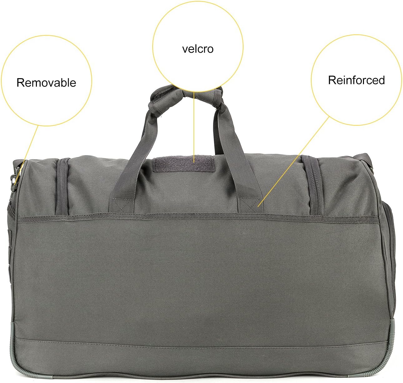 Gym Bag Duffle Bags for Men Women with Shoes Compartment Sport Weekend Travel Overnight Carry On Bag for Tactical Military Travel Work Out Bags (2.0 Grey)