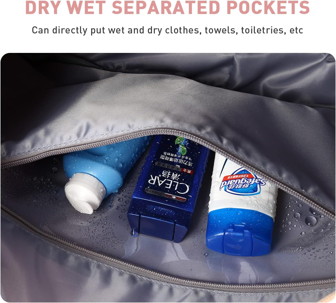 Travel Duffel Bag, Sports Tote Gym Bag, Shoulder Weekender Overnight Bag for Women