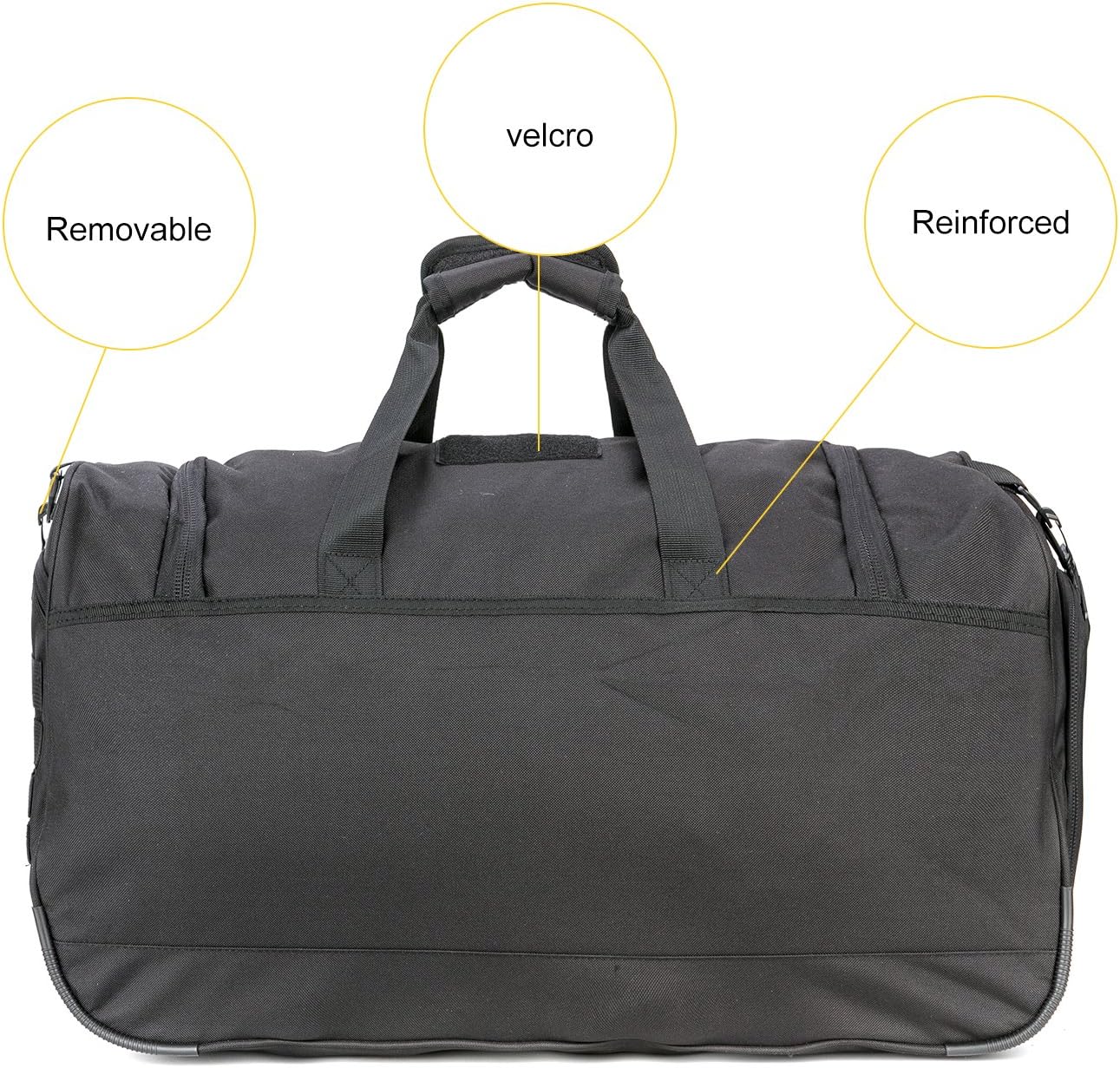 Gym Bag Duffle Bags for Men Women with Shoes Compartment Sport Weekend Travel Overnight Carry On Bag for Tactical Military Travel Work Out Bags (2.0 Black)