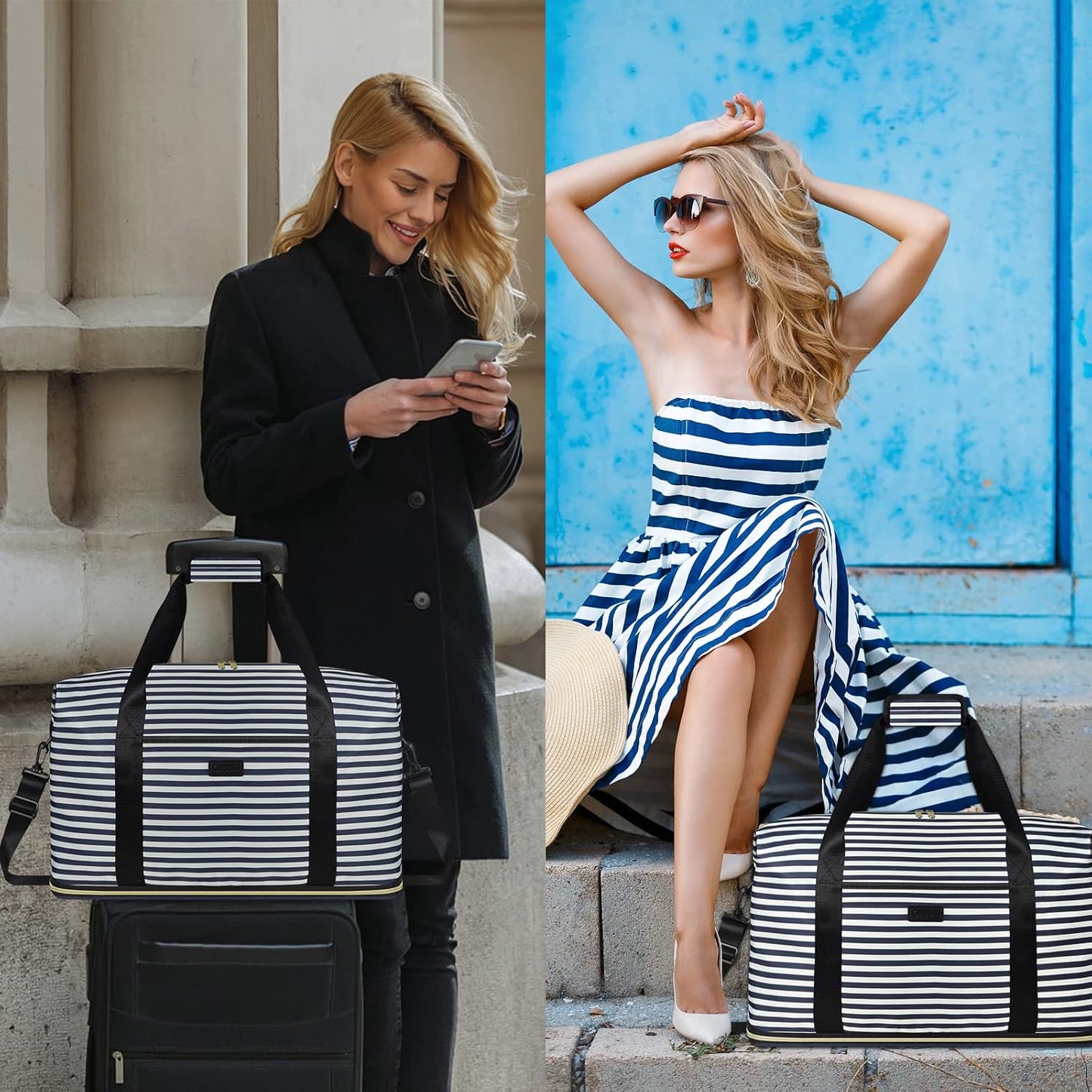 Expandable Travel Duffle Bags Weekender Overnight Bags for Women Men Hospital Bag for Women Labor Delivery with Toiletry Bag Waterproof