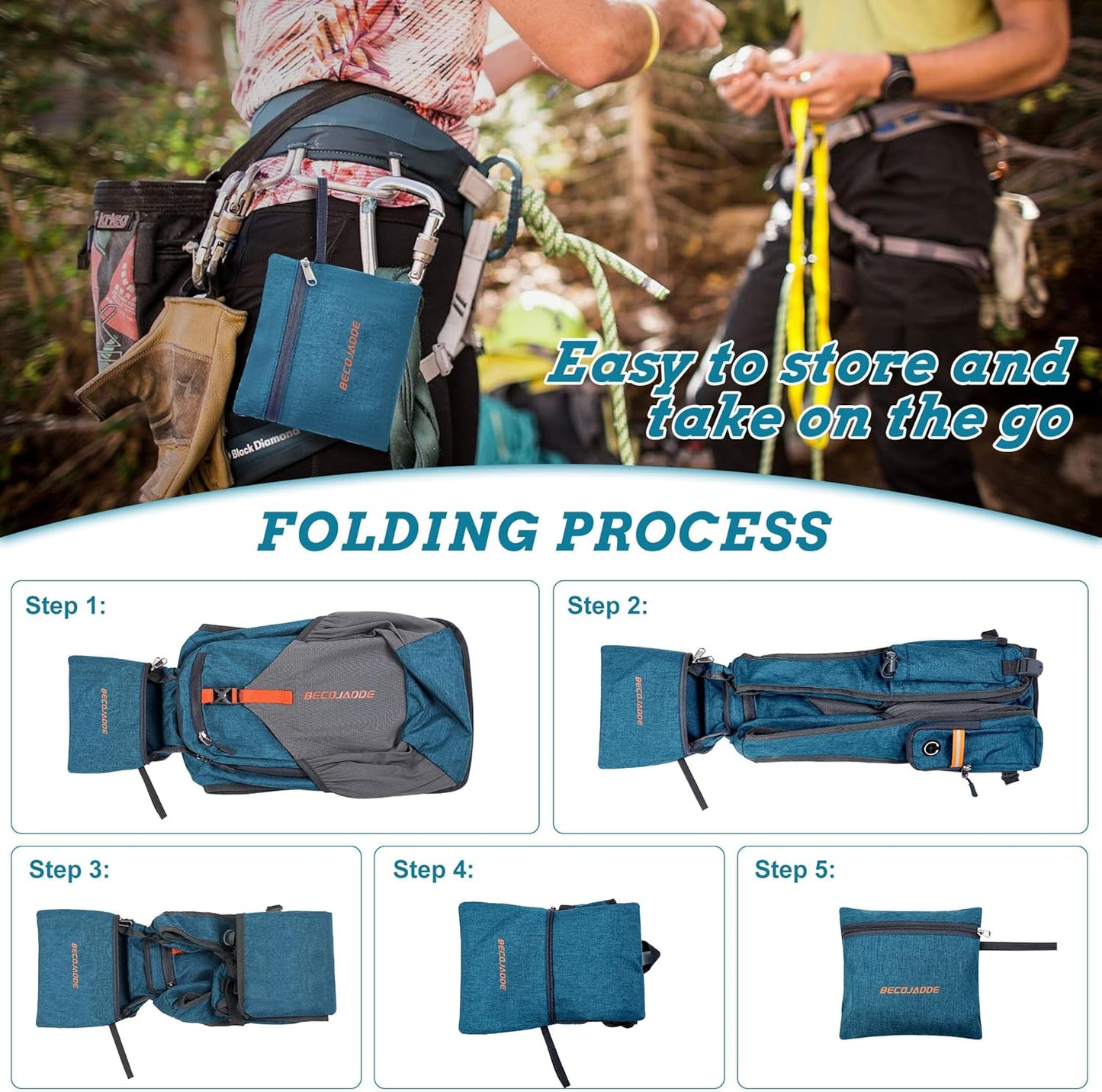 15L Small Hiking Backpack for Men Women Foldable Packable Back Pack Ultralight Hiking Daypack for Travel Camping Outdoor, Turquoise