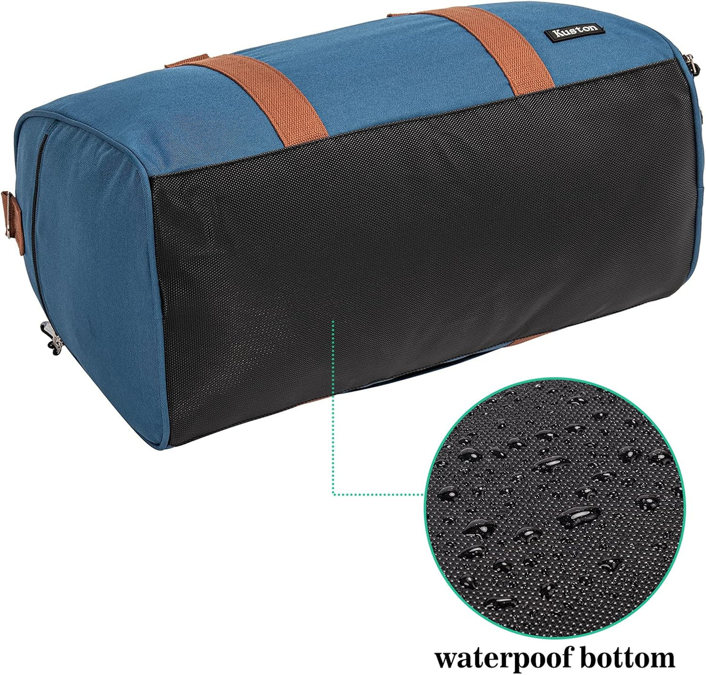 Kuston Sports Gym Bag with Shoe Compartment&Wet Pocket,Travel Duffel bag,Weekend Bag,Workout Bag Suitable for Men and Women