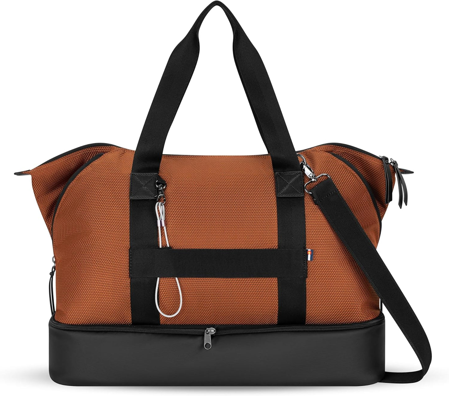 Sherpani Boston, Anti-Theft Weekender Bags,Travel Duffel Bag for Women, Carry On Tote Bag with Removable Shoe Bottom Compartment, Metal Hardware