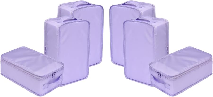 Travel Shoe Bags, Foldable Waterproof Shoe Pouches Organizer-Double Layer (6 Purple Shoe Bags)