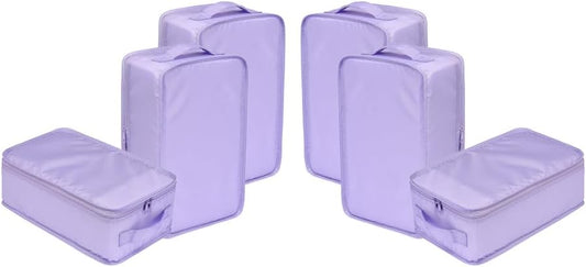 Travel Shoe Bags, Foldable Waterproof Shoe Pouches Organizer-Double Layer (6 Purple Shoe Bags)