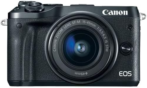 Canon EOS M6 Mirrorless Digital Camera with 15-45mm Lens | 24.2MP APS-C Sensor, Dual Pixel AF & Full HD Video | Travel & Vlogging Camera (1724C011) + Canon Shoulder Bag + 64GB Memory Card