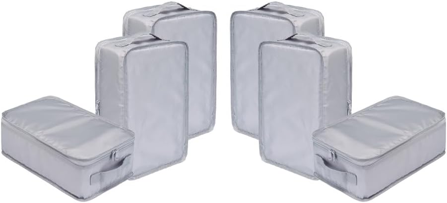 Travel Shoe Bags, Foldable Waterproof Shoe Pouches Organizer-Double Layer (6 Grey Shoe Bags)