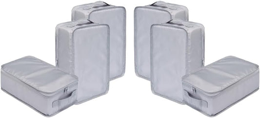 Travel Shoe Bags, Foldable Waterproof Shoe Pouches Organizer-Double Layer (6 Grey Shoe Bags)