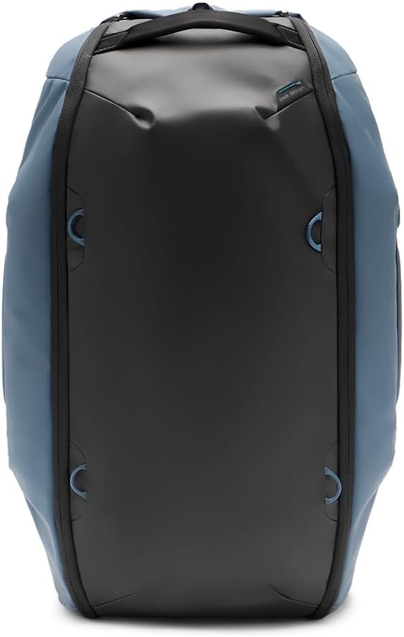 Peak Design Travel Duffelpack 45-65L, Ocean, Weatherproof Duffel Backpack, Expandable Design, Extra-Long Zip Path, Stowable Straps, Fits Packing Cubes and Camera Cubes, Versatile Duffel Bag for Travel