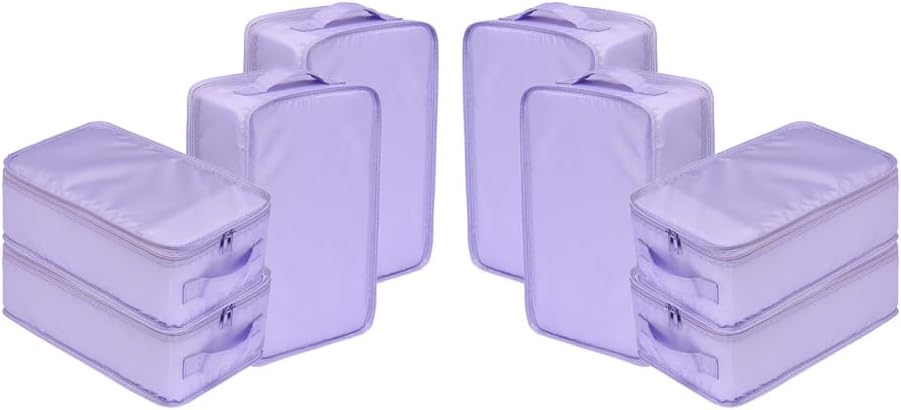 Travel Shoe Bags, Foldable Waterproof Shoe Pouches Organizer-Double Layer (8 Purple Shoe Bags)